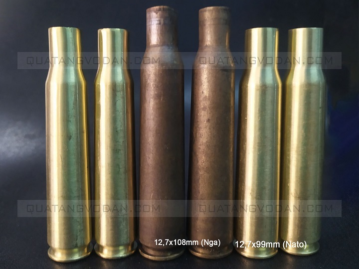 Vỏ đạn 12ly7 đồng (USA) (12,7×99 mm) NATO và 12,7x108mm Nga