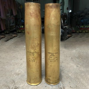 Vỏ đạn pháo 130mm đồng (cặp)