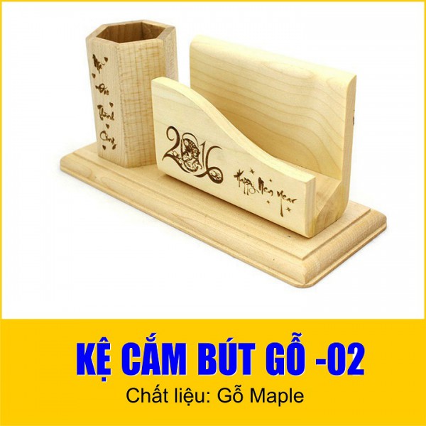 Kệ bút gỗ 02