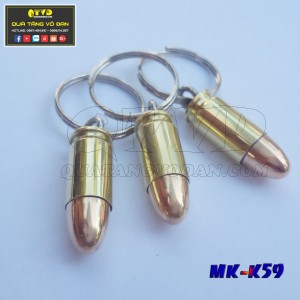 Móc khóa vỏ đạn K59 (9x19mm Parabellum)