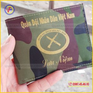 Ví quân đội rằn ri In chữ logo