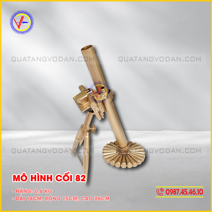 Mô hình cối 82mm 2 Mô hình cối 82 vỏ đạn
